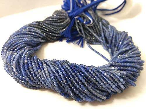 Perles sodalite naturelles rondelles 2mm pour création de bijoux DIY