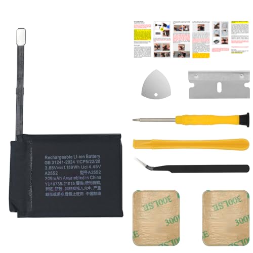ASDAWN Battery Replacement Compatible with Apple Watch Series 7 45mm A2552 A2474 A2477 A2478 with Repair Tool Kit