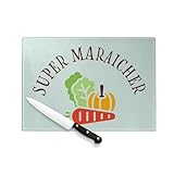 MULTIFONCTION ET CHALEUR : Plus qu'une planche à découper, c'est une véritable protection pour votre plan de travail. Résistante à la chaleur, elle sert de dessous de plat pour poser vos casseroles brûlantes ou de plateau de présentation pour vos fromages et apéritifs.