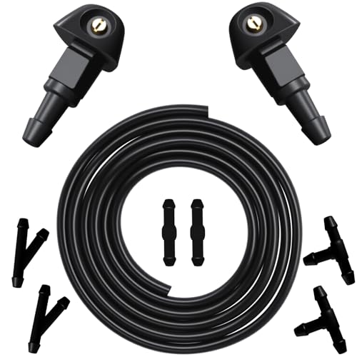 Amavoler Windshield Washer Nozzles Kit Replacement Fit For Honda Acura Civic 87-05, CRV 96-11, HR-V 99-06, Accord 03-08, RSX 02-06, TSX 04-06, PRELUDE 97-2001. OEM #: 76810-SWA-E01.