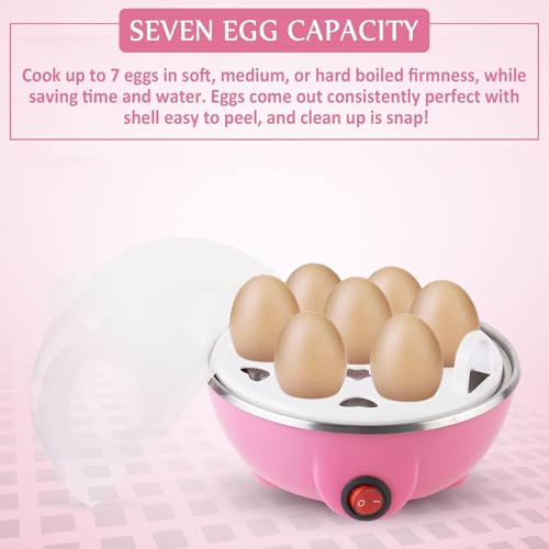 Image of Electric Egg Boiler | 3 Boiling Modes | Automatic Operation | Overheat Protection|75ml|Plastic|Multicolor