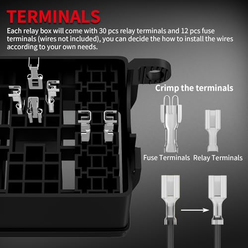 DaierTek 12V Relay Box 6 Slots Fuse Relay Block 6 Slots ATC/ATO Fuse and Relay Block with Relay Universal Fuse and Relay Box Kit for Truck Marine Boat by DAIERTEK - Used condition - Image 5