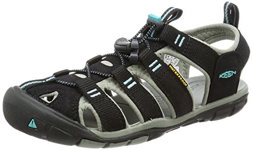 KEEN Women's Clearwater CNX Sandal, Black/Radiance, 9 M US