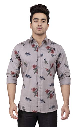 Image of Men's Solid Regular Fit Full Sleeve Cotton Formal Shirt