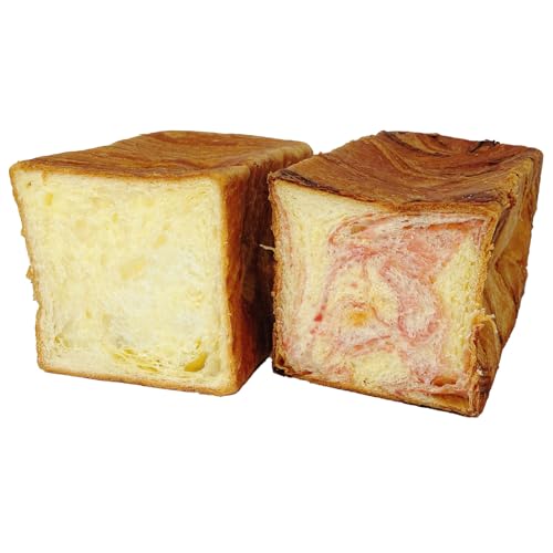 【京都メイズテーブル】デニッシュ食パンあまおう1.5斤＆デニッシュ食パン プレーン1.5斤2個セット【京都祇園発祥】のサムネイル