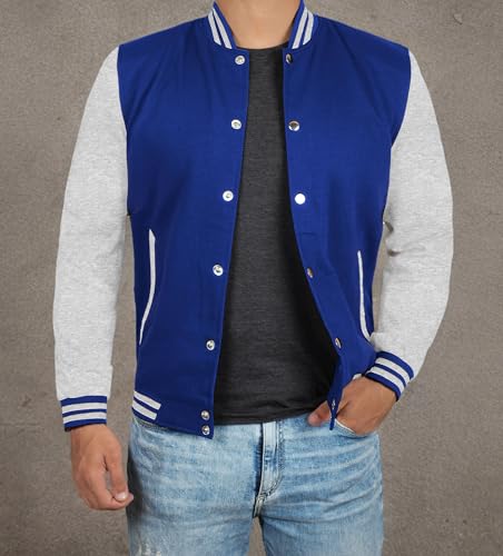 Image of Decrum Varsity Jacket Men - Casual High School Baseball Letterman Style Mens Bomber Jackets