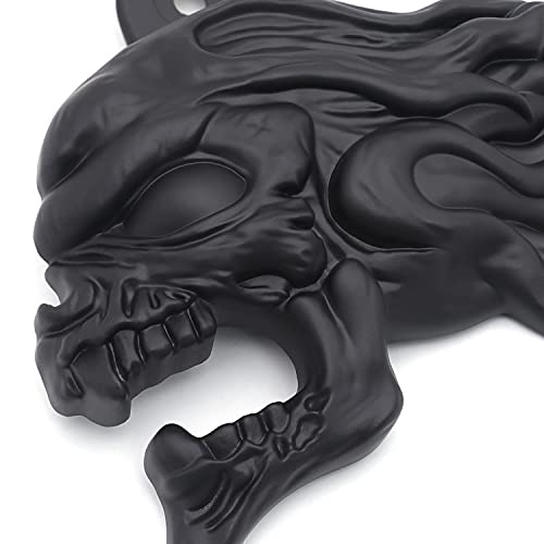 Httmt Mt246-009-Bk Black Ghost Head Wind Head Horn Cover Compatible With 1992 And Up Harley-Davidson With Side Mount Inchescowbell Inches And All V-Rod's #TOP2