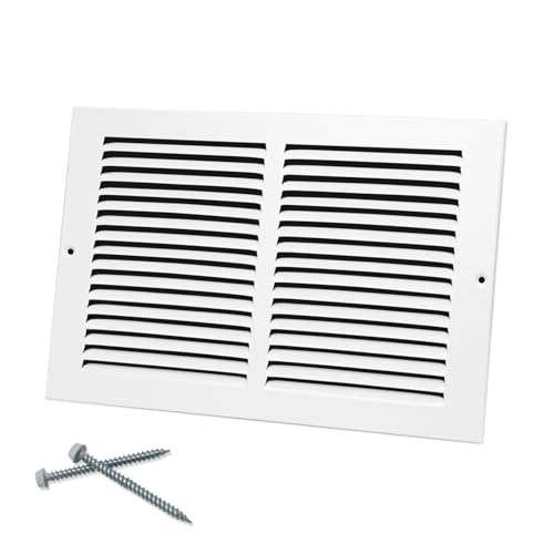 Howeall 12W x 8H [Duct Opening Size] Steel Return Air Grille Air Return Vent Cover for Ceiling and Sidewall - HVAC Air Vent Covers - [Outer Dimensions: 13.75W x 9.75H]