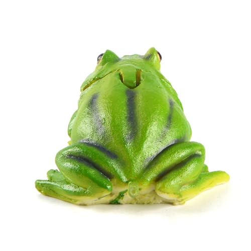 Image of Saim Aquarium Small Frog Air Bubbler Decorations Resin Animal Funny Frog Sculptures Aerating Action Frog Ornament, Oxygen Bubble Resin Crafts for Aquarium Fish Tank Decor, Green