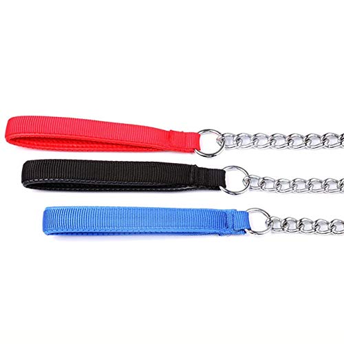 RTHGTFGS Correa Perro Handle de Espuma Perro Correa Cuerda Cadena de Perro de Hierro 120cm Caminata y Entrenamiento Personalizado Cadena de Correa de Mascotas for Perros Grandes Perros Mascotas