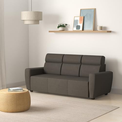 Image of Wakefit Sofa Set | 3 Year Warranty | Sofa 3 Seater, 3 Seater Sofa for Living Room, Wooden Sofa Set, Couch Sofa for Living Room, Sofa for Living Room - Belize(Omega : Grey)