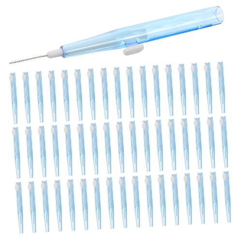 KOMBIUDA 40pcs Interdental Brush Picks for Braces Soft Bristles for Tooth Cleaning Ergonomic Handle for Easy Control for Home Travel and Office Use