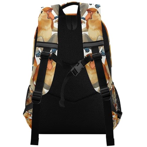 Image of Proboscis Monkey Pattern Large School Backpacks with Chest Strap for Boys Girls Students,Lightweight Bookbags 17 Inch, Portable Casual Daypack Bags