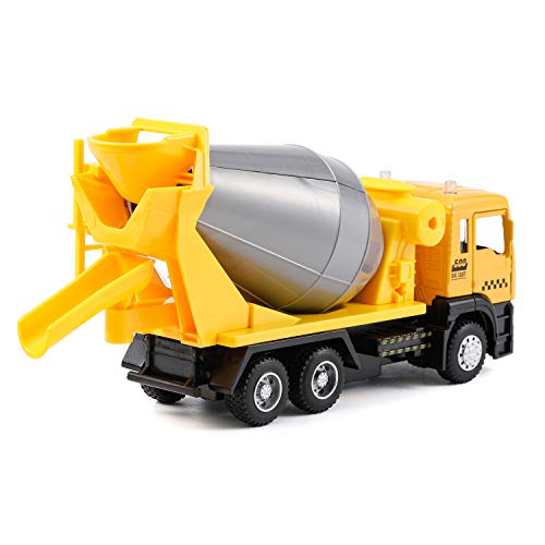haomsj Concrete Truck Toys Cars Metal Construction Cement Mixer Toy Trucks wiht Light and Sound for Boys Age3,4,5,6 (1PC) (Mixer Truck) - Thumbnail 5