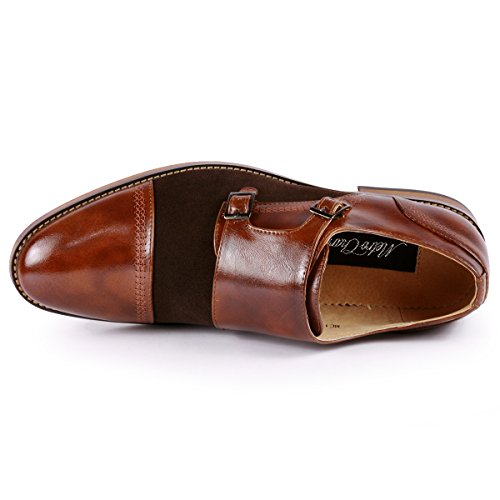 Metrocharm MC135 Men's Double Monk Strap Cap Toe Slip On Oxford Dress Shoes4