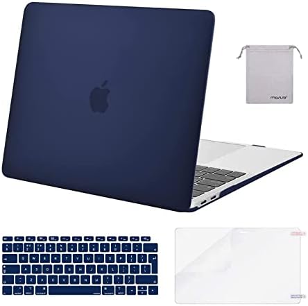 MOSISO Compatible with MacBook Air 13 inch Case 2022 2021 2020 2019 2018 M1 A2337 A2179 A1932 Retina Touch ID, Plastic Hard Shell &Keyboard Cover &Screen Protector &Storage Bag, Crystal Clear