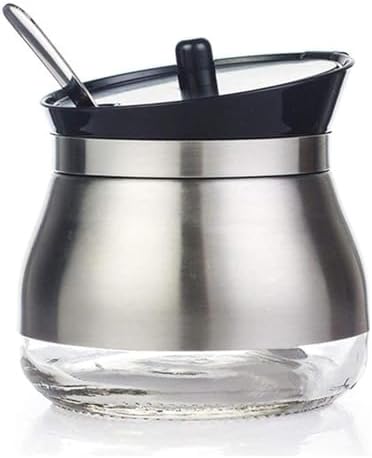 Açucareiro Inox 9 Cm c/Tampa e Colher - 133770