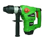 Casals VMP1500EM - Martillo combinado percutor (1.500 W, 880 rpm, 4.320 ipm, 5.5 J, incluye maletín, puntero, cincel, brocas SDS-Plus, adaptador SDS-Plus y portabrocas) color verde y negro