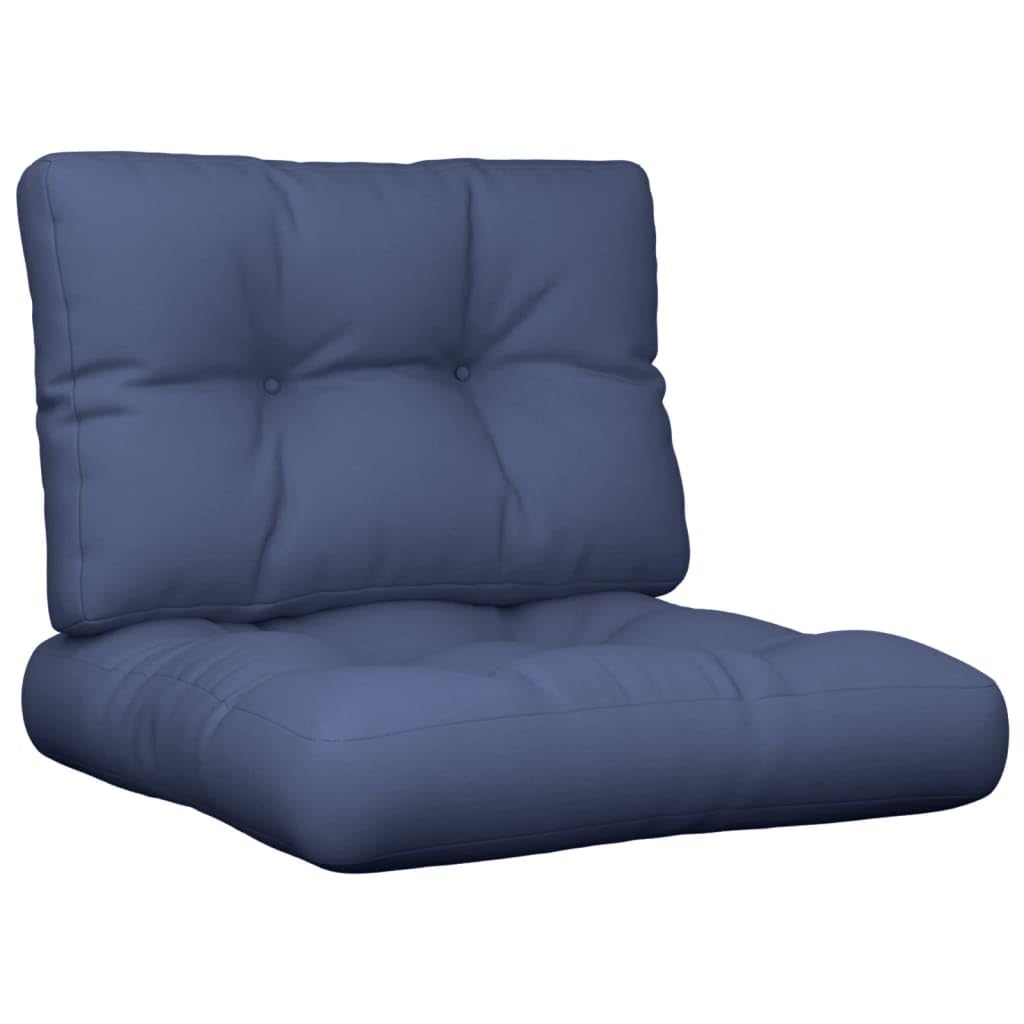 Coussins pour palette étanches en polyester bleu marine avec assise rembourrée 12cm