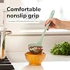 DI ORO Silicone Ladle & Spoons for Cooking – Large Kitchen Spoons for Mixing, Serving, & Stirring - Soup Ladle with Wide Bowl - High Heat Silicone Kitchen Utensils for Nonstick Cookware Safe (Sage) #3