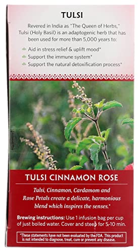 Organic India Tulsi Caffeine Free Tea, Cinnamon Rose, 18 Count #TOP7