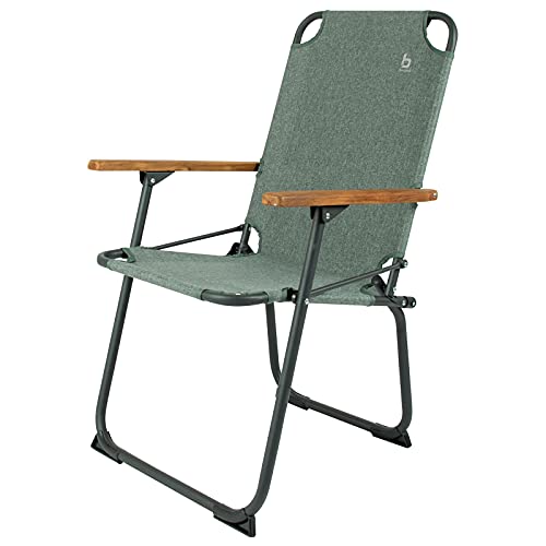 Bo-Camp Campingstuhl Bushwick Garten Klappstuhl Faltstuhl Faltbar Alu Holz 100kg Grün