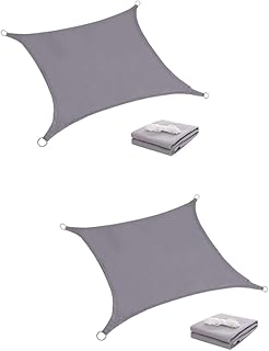 CLISPEED 2 Peças Para Piscina Externa Vela De Sol Bloco De Toldo Permeável Cobertura De Abrigo Para Piscina Tons De Sol Para Pátios Sombra De Vela Quadrilátera Viseira De Sol Com
