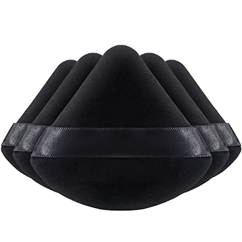 Beakey Triangle Powder Puffs For Face Powder Makeup Puff For Loose & Cosmetic Foundation, Wedge Shape Velour Cosmetic Boun Boun Sponges For Contouring, Beauty Tools 5Pcs #TOP29