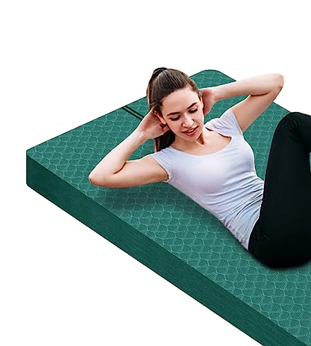 nuveti Large Exercise Mat - 15mm/20mm/30mm Thick Yoga Mat | Workout Mat for Fitness, Yoga, Pilates, Stretching & Floor Exercises for Women & Men with Free Carrying Bag
