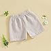 Aiwpstoin Toddler Baby Boy Girl Shorts Summer Casual Elastic Waist Striped Shorts Pants Boxer Bottoms (Khaki, 12-18 Months)