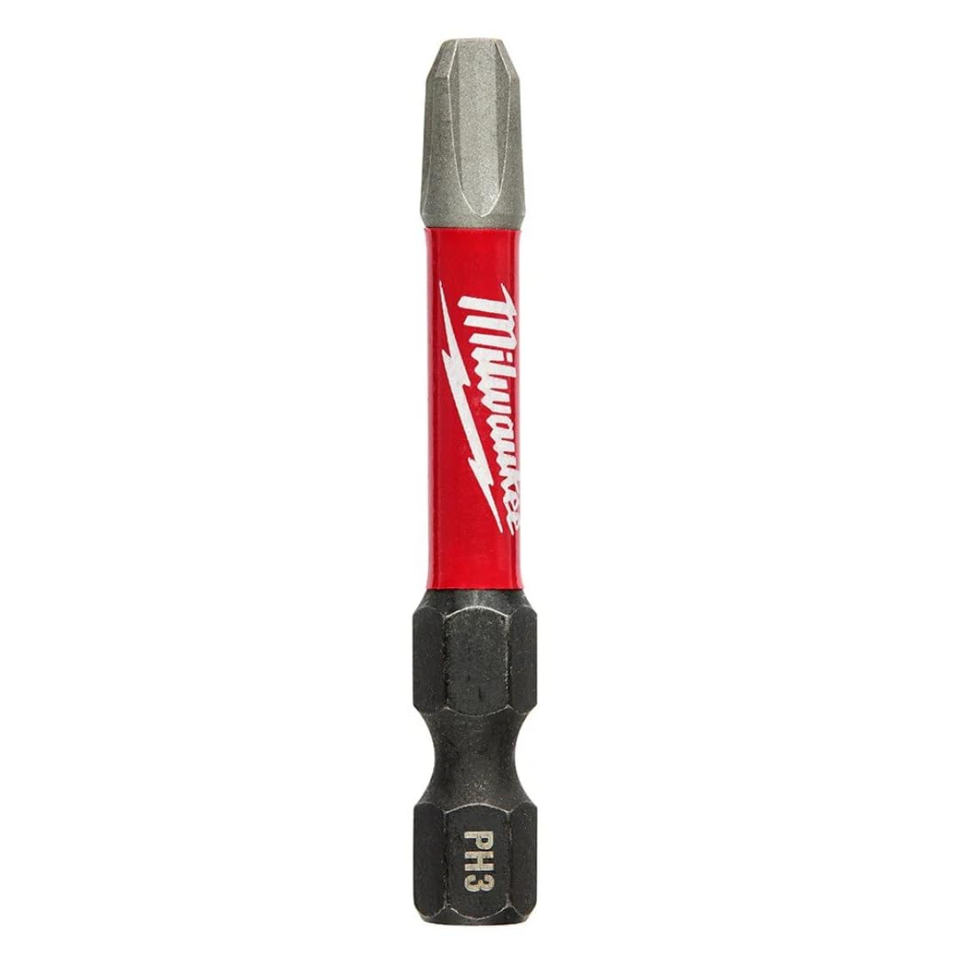 Puntas Milwaukee Shockwave Phillips 3 fabricadas con acero de impacto de máxima resistencia
