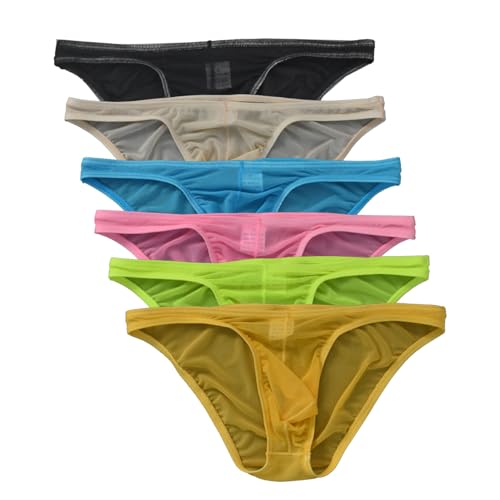 Men's Underwear Transparent Mesh Low Waist Ice Silk Ultra-thin Sexy Underpants