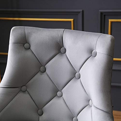 Vanimeu Velvet Bar Stool Chairs Set of 2,Breakfast Kitchen Counter