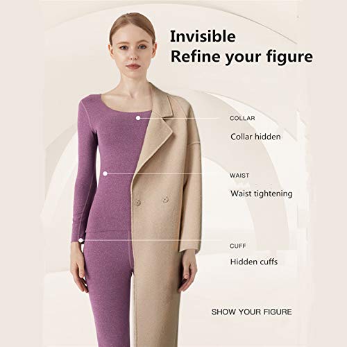 YFFS Women Thick Thermal Underwear Set, Women Thermal Base Layer Long Sleeve Compression, Cycling, Skiing, Training, Hiking, Outdoor Sports (Female 5,L)