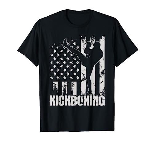 USA American Flag Kickboxer T-Shirt for Women, Kids, Men