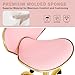 LUXMARS Rolling Stool with Back Support, Salon Stool with Wheels for Spa, Cute Swivel Chair for Lash, Nail Tech and Hair Stylist, Height Adjustable Chair for Massage Beauty Makeup-Pink