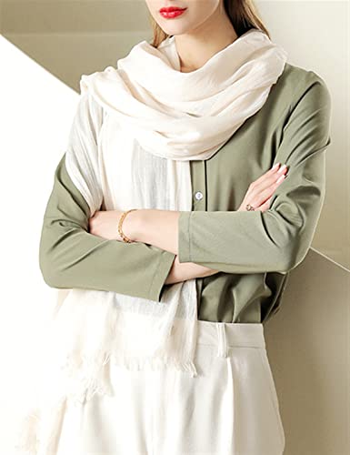 Women Summer Travel Scarf Cotton Linen Pashmina Long Head Scarf Beach Shawl Wrap2