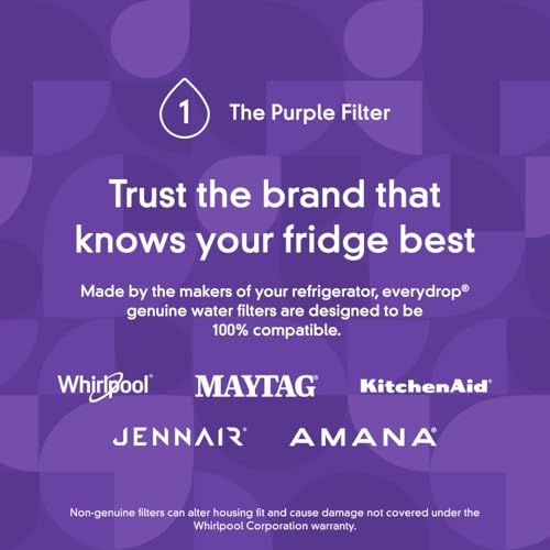 everydrop by Whirlpool Ice and Water Refrigerator Filter 1, EDR1RXD1, Single-Pack , Purple view 5