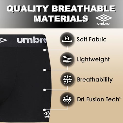 Umbro Essential Stretch Men s Trunk 3 Pack, Men s Underwear Trunks, Soft & Comfortable Waistband, An
