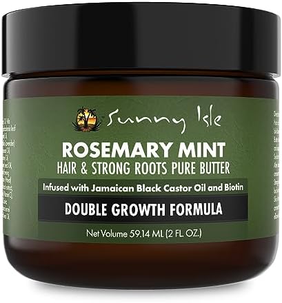 Sunny Isle Rosemary Mint Hair and Strong Roots Butter 2oz, Infuse...