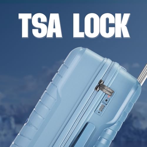 Image of Safari Octane Recessed TSA Lock, 8 Wheels, Hardside (Cabin & Check-in) Polyproplyene Trolley Spinner Luggage Set of 3, Black Color 60Cm, 70Cm & 80Cm, Small, Medium, Large (Blue)