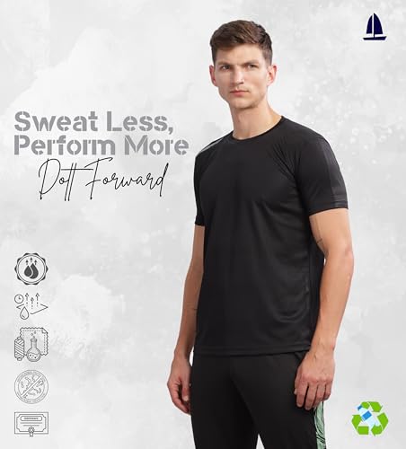 Image of Men's Regular Fit Quick-Dry Active T-Shirt for Gym & Sports - Stylish, Comfortable, and Perfect for Workouts & Everyday Wear