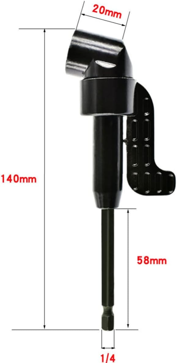 105 Degree 1/4 Hex Shank Magnetic Bit Angle Extension Screw Driver Angle Driver Screwdriver Power Tool Accessories,Long