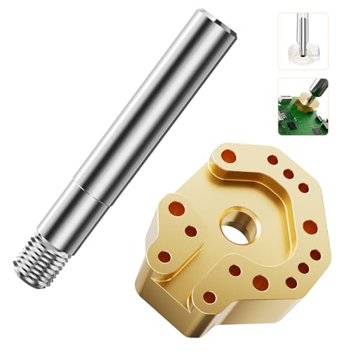 Image of Joystick Soldering Iron Tip with Adapter for P5, P4, Xbox Series X /S, Xbox One & Switch Controllers, Multi-Hole Copper Chrome Plated Alloy, High Thermal Conductivity, Precision Alignment