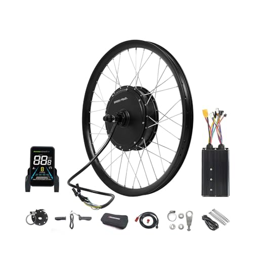 ESOULBIKE 72V 3000W E-Bike Umrüstkit für 26/27,5/28 Zoll Fahrräder - Hinterrad-Nabenmotor Elektrobike-Set mit Controller und Display (Zoll, 27.5)