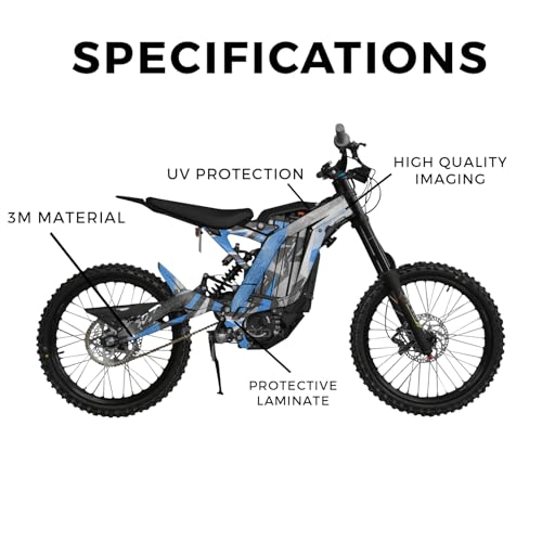 Image of Glossy Glitter Surron Light Bee Graphics Kit Wrap - Grunge Star Blue - Sur-Ron Skin - Premium 3M Vinyl Protective Wrap Decal Cover - Easy to Apply | Crafted in The USA by MightySkins
