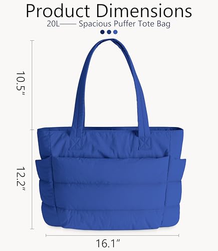 Bolso Tote para mujer, ligero y acolchado con compartimentos miniatura 3