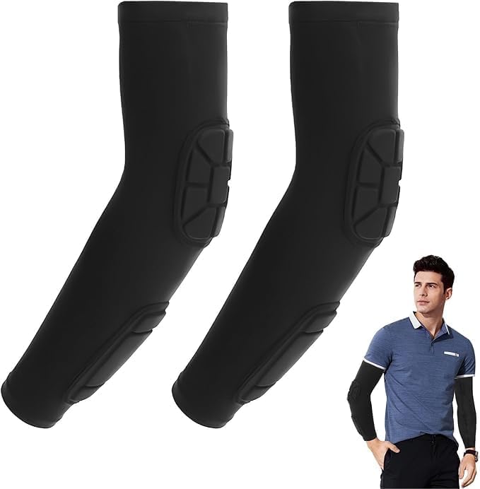 eModwey Manche Coude Rembourré 1 Paire, Coudiere Manchette Protection Avant Bras Coude, Coudières Rembourrées pour Volleyball, Basketball, Football - Confort et...