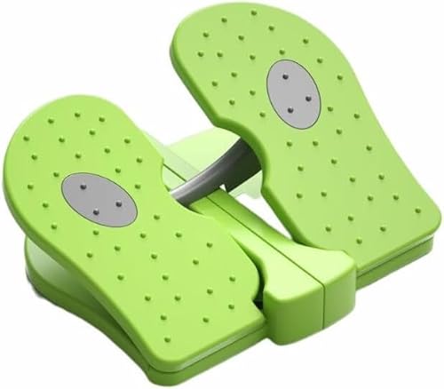 座ったままでできるステッパー運動器具 ツイスト機能付きサイクリングマシン 折りたたみ式 トレーニング用 足踏み運動 室内運動 踏み台昇降 ステップ台 (グリーン)