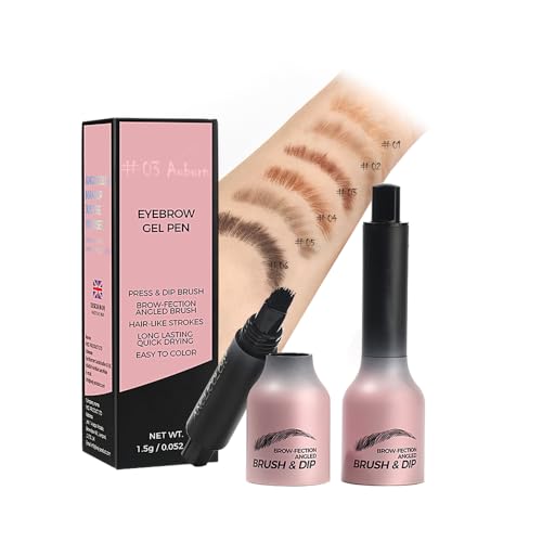 Augenbrauenstift Härchenzeichnung | Push-Up Augenbrauenfärbung für Natürliche Augenbrauen | Schnell trocknender, wasserfester Microblading-Augenbrauenstift | 3D Eyebrow Pen | #03 Auburn